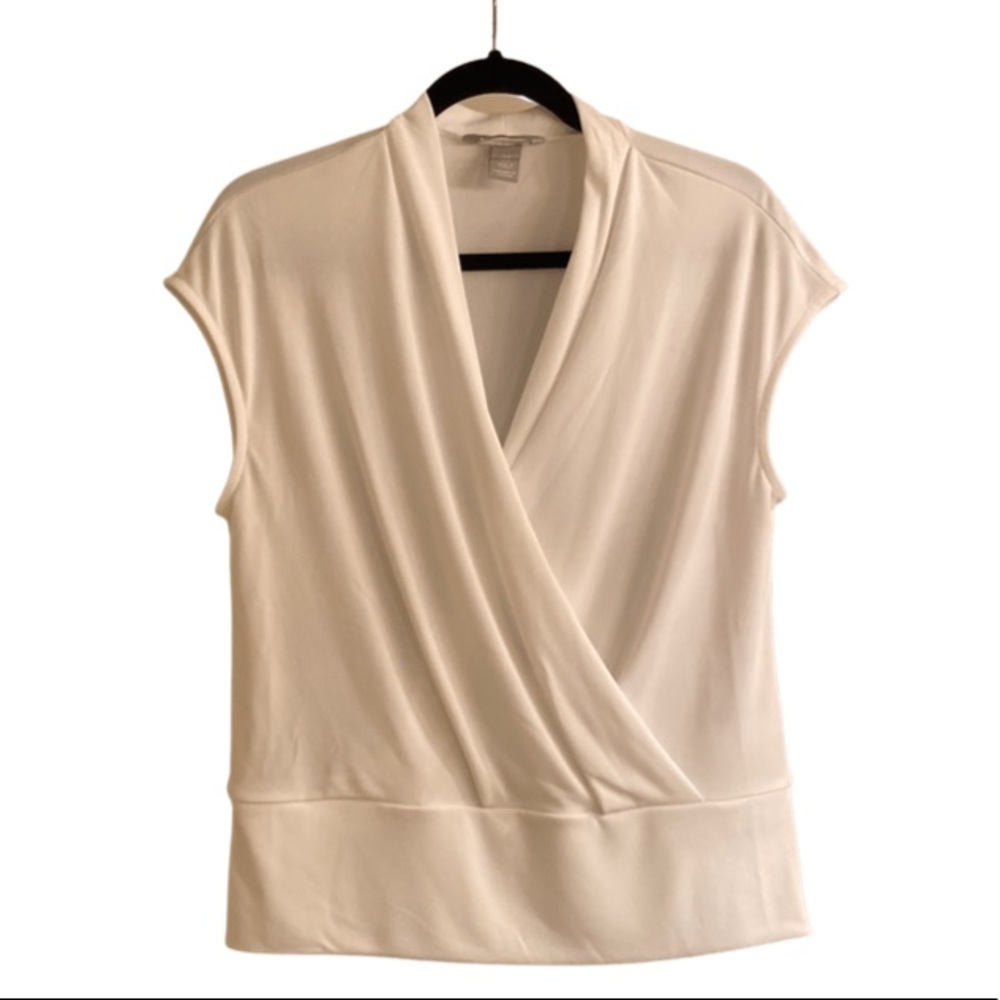 Elegant Cream Drape Top